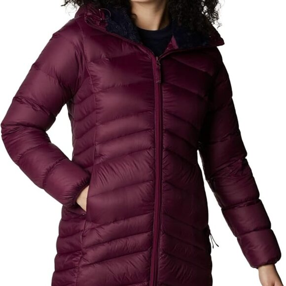 Columbia Autumn Park Down Mid Jacket in Marionberry - Picture 1 of 14